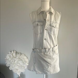 Zara Sleeveless Denim Dress with Pockets